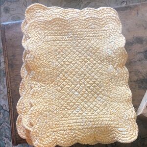 10 French Provencal style quilted placemats 13” by 17. Cotton